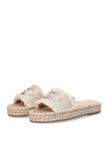 Liu Jo Ciabatte Paros Donna SA6099TX536 Canvas/metallic Natural/ligh - Avorio