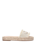 Liu Jo Ciabatte Paros Donna SA6099TX536 Canvas/metallic Natural/ligh - Avorio