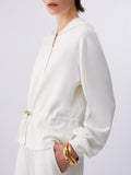Liu Jo Felpa Cappuccio Donna TA6076JS869 White Milk - Bianco