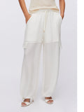 Liu Jo Pantalone Cargo Donna TA6234T290A White Milk - Bianco