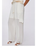 Liu Jo Pantalone Cargo Donna TA6234T290A White Milk - Bianco
