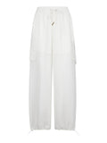 Liu Jo Pantalone Cargo Donna TA6234T290A White Milk - Bianco