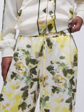 Liu Jo Pantalone Palazzo Donna TA6257T358A Green Shades/wh.milk - Verde