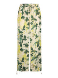 Liu Jo Pantalone Palazzo Donna TA6257T358A Green Shades/wh.milk - Verde