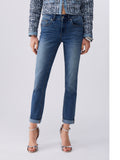 Liu Jo Jeans Slim Monroe Donna UA6006D0318 Den.blu World Dk Was - Denim