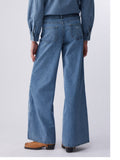 Liu Jo Jeans a Palazzo Donna UA6147D0313 Den.blue Ind.embro.w - Denim