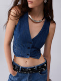 Liu Jo Gilet Strass Donna UA6188D0315 Den.blue Starry Wash - Denim