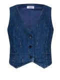 Liu Jo Gilet Strass Donna UA6188D0315 Den.blue Starry Wash - Denim