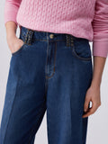 Liu Jo Jeans a Palazzo Fantasy Donna UA6201D0333 Den.blue Superior wa - Denim