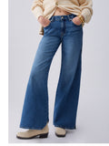 Liu Jo Jeans a Zampa Split Donna UA6218D0319 Den.blue Dk.superlat - Denim