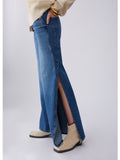 Liu Jo Jeans a Zampa Split Donna UA6218D0319 Den.blue Dk.superlat - Denim