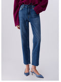 Liu Jo Jeans Straight Stripes Donna UA6249D0244 Den.blue Dk.stripes - Denim
