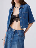 Liu Jo Camicia Jeans Donna UA6337D0319 Den.blue Dk.superlat - Denim