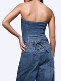 Liu Jo Top Donna UA6506D0399 Den.md.blue Intrecci - Denim