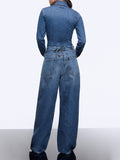 Liu Jo Jeans Wide Donna UA6510D0400 Den.md.blue Intrecci - Denim