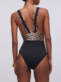 Liu Jo Costume Intero Donna VA6008J6447 Nero/animalier - Maculato