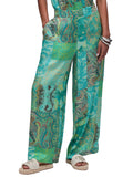Liu Jo Pantalone Palazzo Donna VA6067TS124 Cachem.water Green - Verde