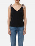 Liu Jo Top Donna VA6114JS360 Nero/animalier - Maculato