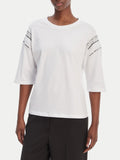 Liu Jo T-shirt Donna WA6128JS904 Bco Sleeve Motif - Bianco