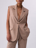 Liu Jo Gilet Donna WA6165T332A Biscotto Mel. - Marrone