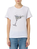 Liu Jo T-shirt Donna WA6237JS923 Bco Drink lj - Bianco