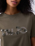 Liu Jo T-shirt Donna WA6238JS923 Dk.olive Liujo Sequi - Marrone