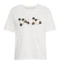 Liu Jo T-shirt Donna WA6238JS923 Bco Liujo Sequins fl - Bianco