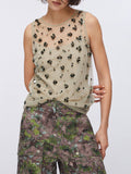 Liu Jo Top Donna WA6310J3860 Dk.olive Embroiderie - Beige