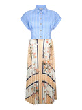 Liu Jo Vestito Longuette Donna WA6344T2555 Blu Str/bloom.small - Floreale
