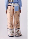 Liu Jo Pantalone Palazzo Donna WA6358T2555 Blu Str/bloom.big - Floreale