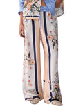 Liu Jo Pantalone Palazzo Donna WA6358T2555 Blu Str/bloom.big - Floreale