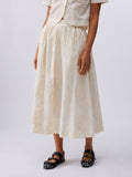 Liu Jo Gonna Longuette Donna WA6455T472A Natural Flower Sequi - Avorio