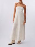 Liu Jo Vestito Longuette Donna WA6456T472A Natural Flower Sequi - Avorio