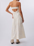 Liu Jo Vestito Longuette Donna WA6456T472A Natural Flower Sequi - Avorio
