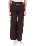 Liu Jo Pantalone Palazzo Cropped Donna WA6475T373A Sacher - Marrone