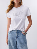 Liu Jo T-shirt Donna WA6491JS923 Bco Liujo Hotfixed - Bianco