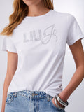 Liu Jo T-shirt Donna WA6491JS923 Bco Liujo Hotfixed - Bianco