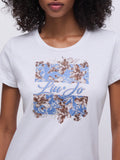 Liu Jo T-shirt Donna WA6493JS923 Bco Liujo Br.bl.w li - Bianco
