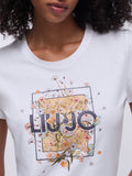 Liu Jo T-shirt Donna WA6493JS923 Bco Liujo Foulard bl - Bianco
