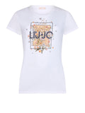 Liu Jo T-shirt Donna WA6493JS923 Bco Liujo Foulard bl - Bianco