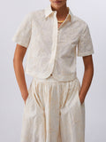Liu Jo Camicia Casual Camicia Donna WA6508T472A Natural Flower Sequi - Avorio