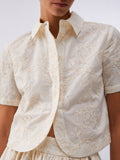 Liu Jo Camicia Casual Camicia Donna WA6508T472A Natural Flower Sequi - Avorio