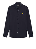 Lyle & Scott Camicia Casual Linen Blend Uomo LW2405V Dark Navy - Blu