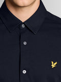 Lyle & Scott Camicia Casual Pique Jersey Uomo LW2407V Dark Navy - Blu