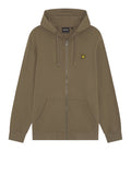 Lyle & Scott Felpa Zip Uomo ML420VOG Khaki Ash - Verde