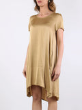 Manila Grace Vestito Mini Donna A043VU Corda - Beige
