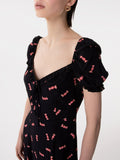 Mar De Margaritas Vestito Midi Nikita Donna MMABW01534 - Nero