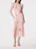 Mar De Margaritas Vestito Midi Kristel Donna MMABW01537 Lotus Pesca - Rosa