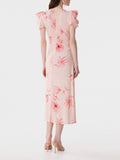 Mar De Margaritas Vestito Midi Kristel Donna MMABW01537 Lotus Pesca - Rosa