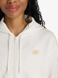 New Balance Felpa Zip Interlock Donna WJ61B759 Sea Salt - Avorio